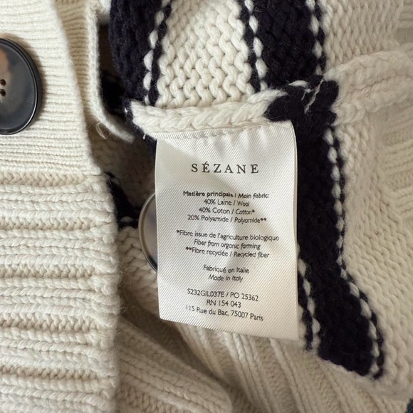 Sezane Wilson Striped Cardigan - Picture 5 of 5